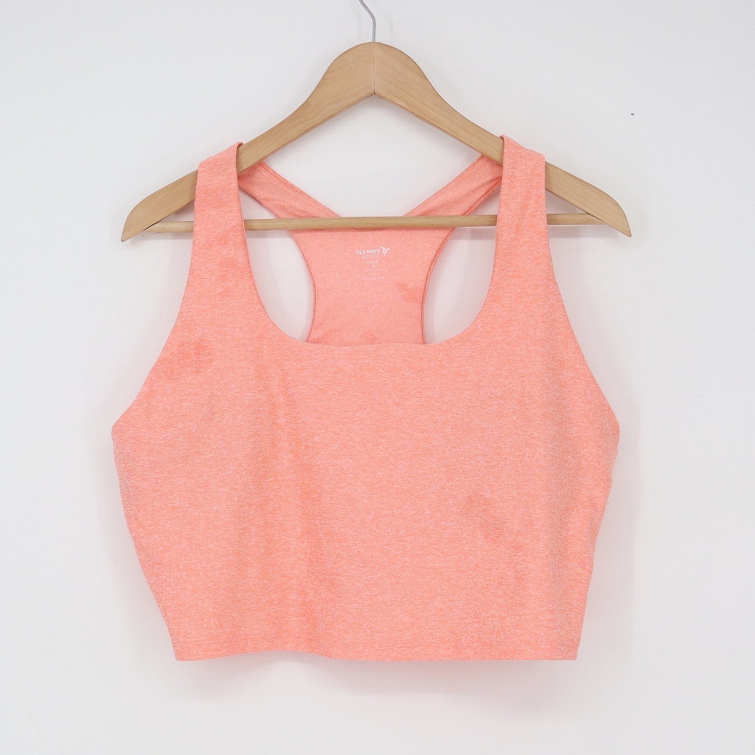 Old Navy Sports Bra Womens XL Cloud+ Peach Racerback Light Support Good