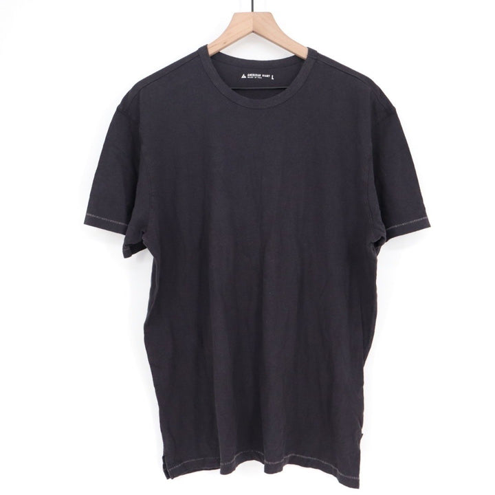 American Giant Hemp Jersey Crew Tee Size L Made in USA