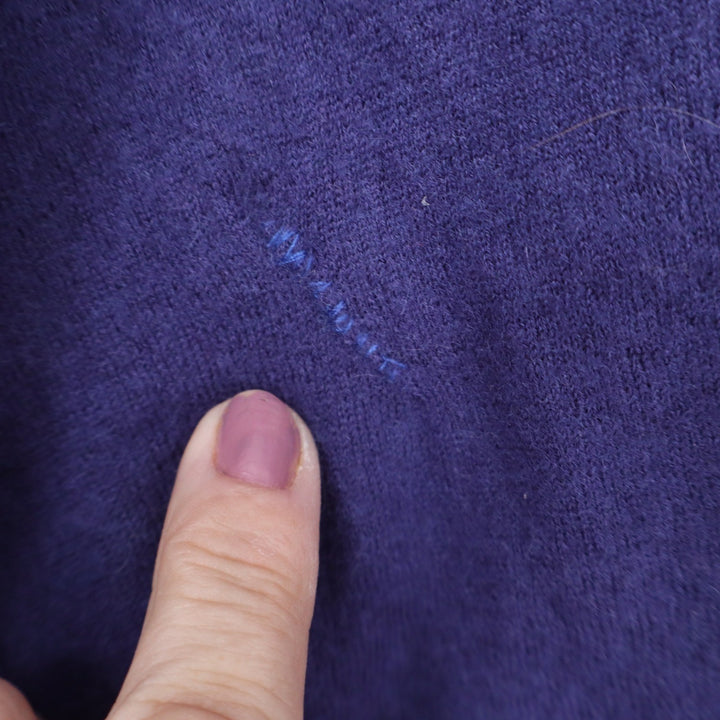 Neiman Marcus Mens Purple 100% Cashmere V-Neck Long Sleeve Sweater Size Large