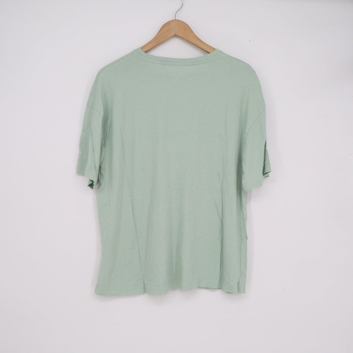 Natural Reflections Sage Green Coffee Cabins Campfires Graphic Tee Large
