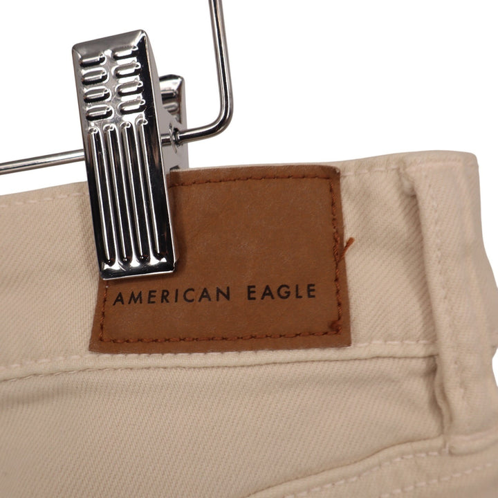 American Eagle Outfitters Jeans Womens 8 Beige Denim Pintuck Detail Wide Leg
