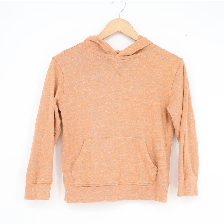 Gap Kids Boys Medium M 8-9 Orange Marl Knit Pullover Hoodie Sweatshirt