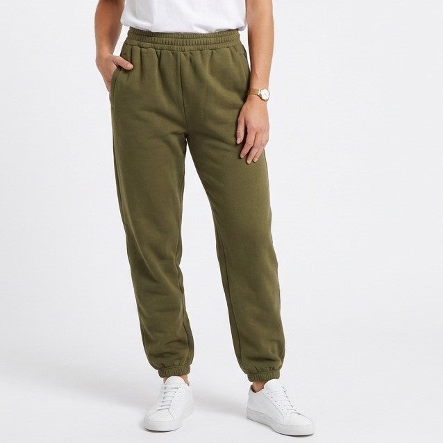 Naked Wardrobe Womens Olive Green Elastic Waist Jogger Sweatpants Size M