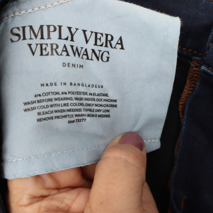 Simply Vera Vera Wang Womens Skinny Jeans Dark Wash Indigo Size 4