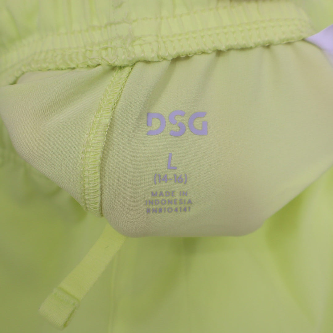 DSG Boys Agility Short Light Lime Neon Yellow Athletic Shorts Size Large 14-16