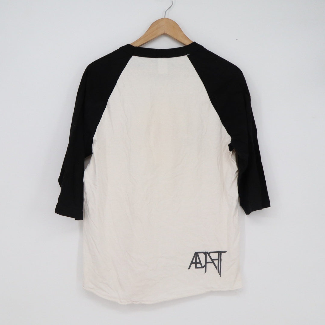 Adapt San Francisco Misfit Baseball Raglan Tee White Black Mens Medium