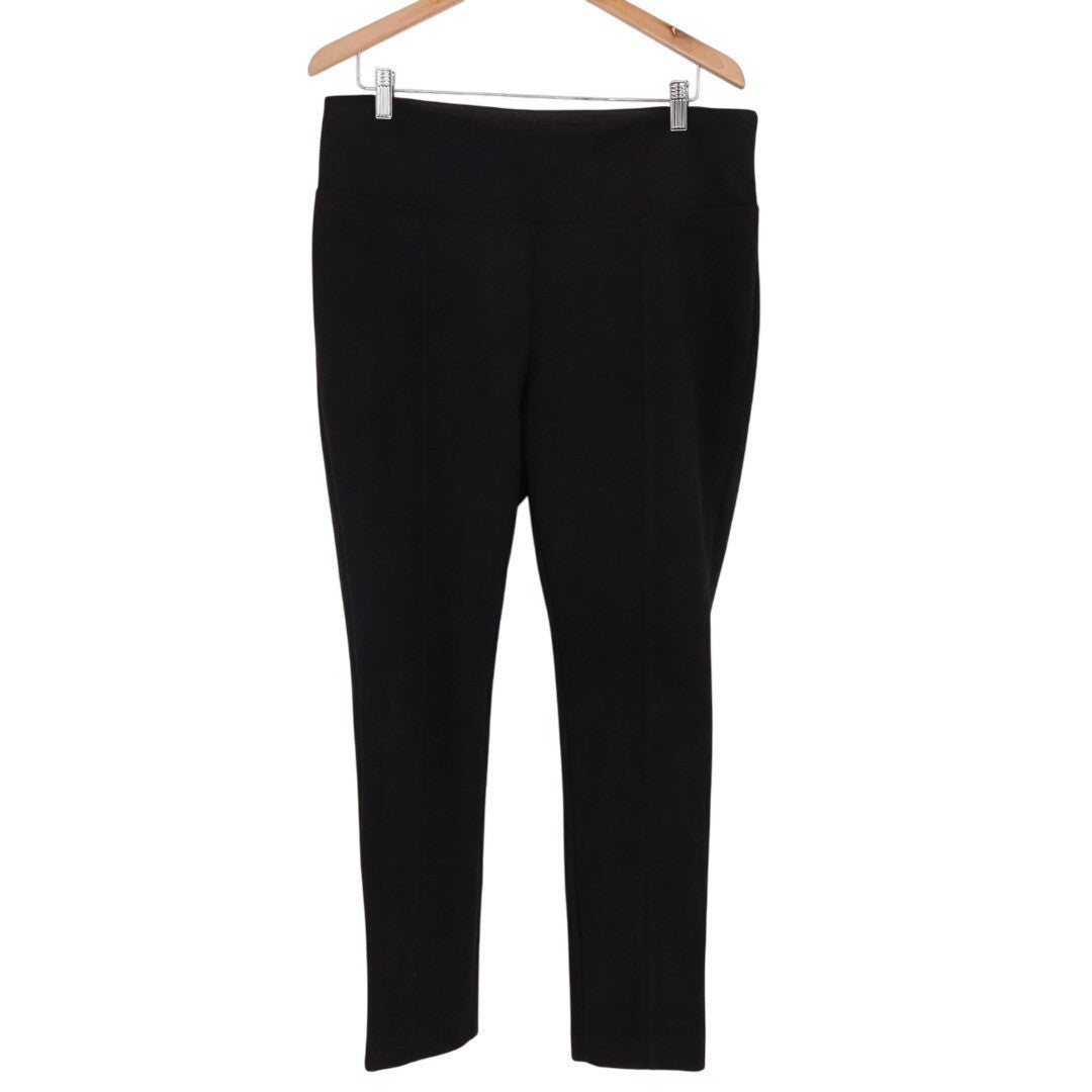 Andrew Marc Leggings Women Large Black High Rise Elastic Waist Skinny Leg Active