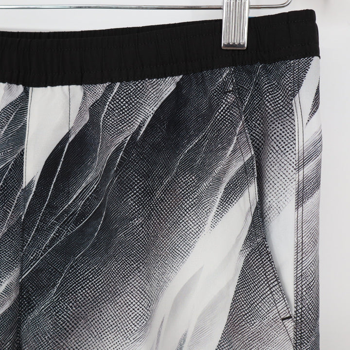 DSG Boys XL 18 Agility Shorts Black White Abstract Print Athletic