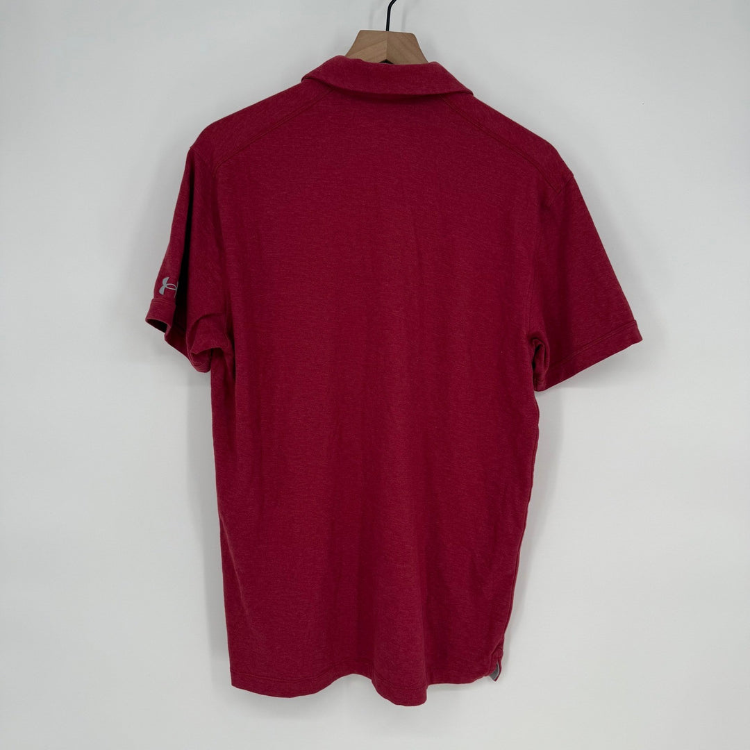Under Armour Carolina Polo Shirt Men's Medium Loose Fit Red Short Sleeve Golf