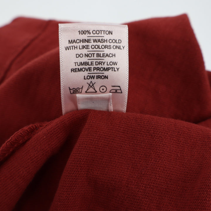 American Giant T-Shirt Mens Large Red Cotton Crew Neck Front Pocket Pullover