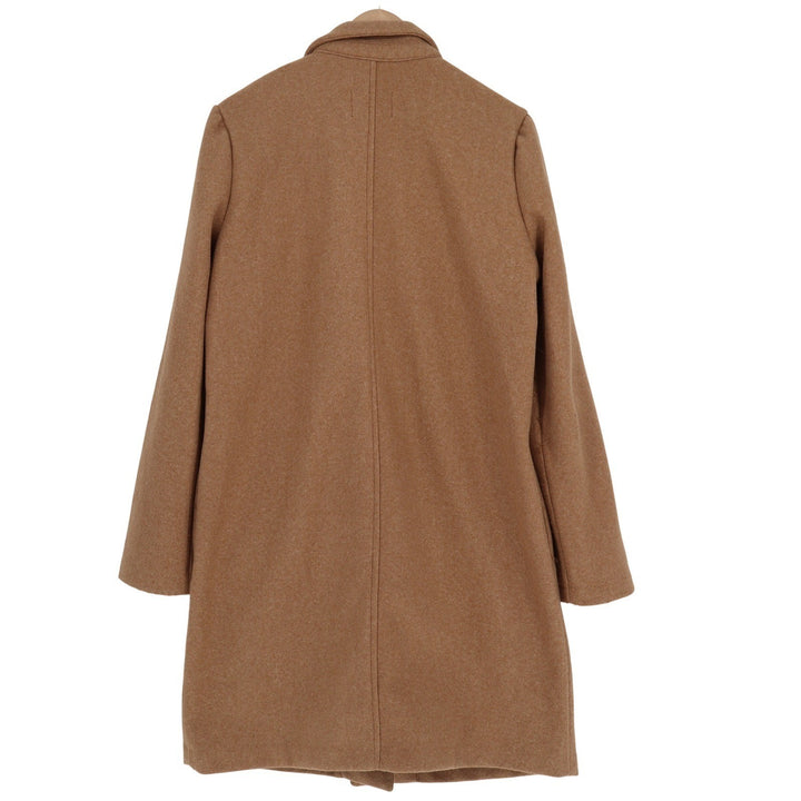 Love Tree Camel Brown Open Front Notched Lapel Car Coat J8195 Large