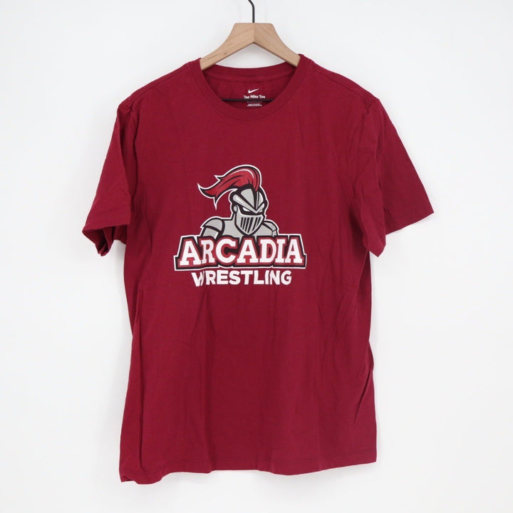 Nike The Nike Tee Arcadia Wrestling Graphic T Shirt Burgundy Size L