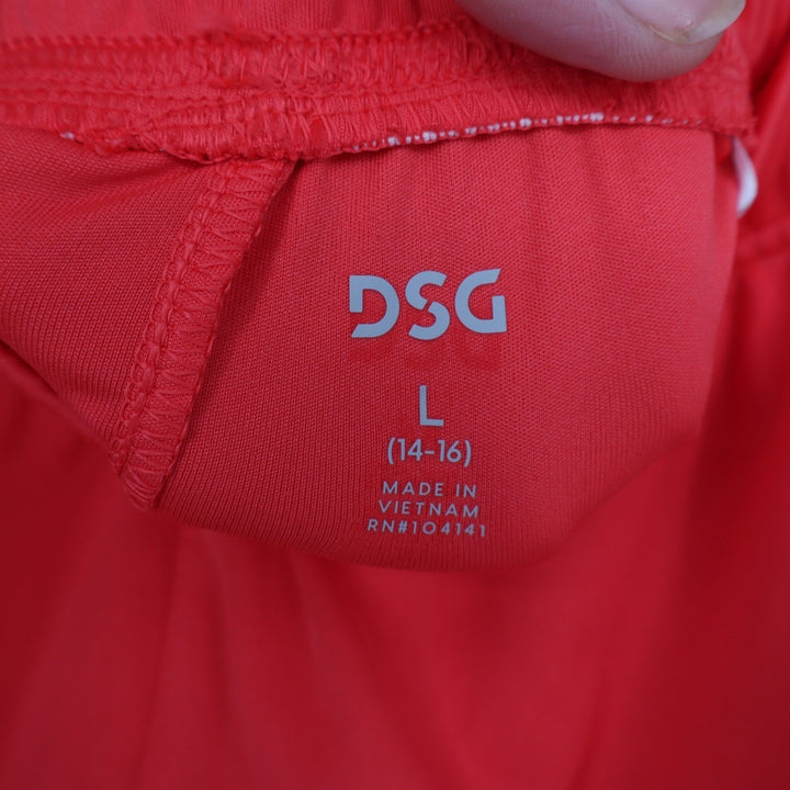 DSG Boys All Sport Short Cabana Coral Pure White Size L 14-16
