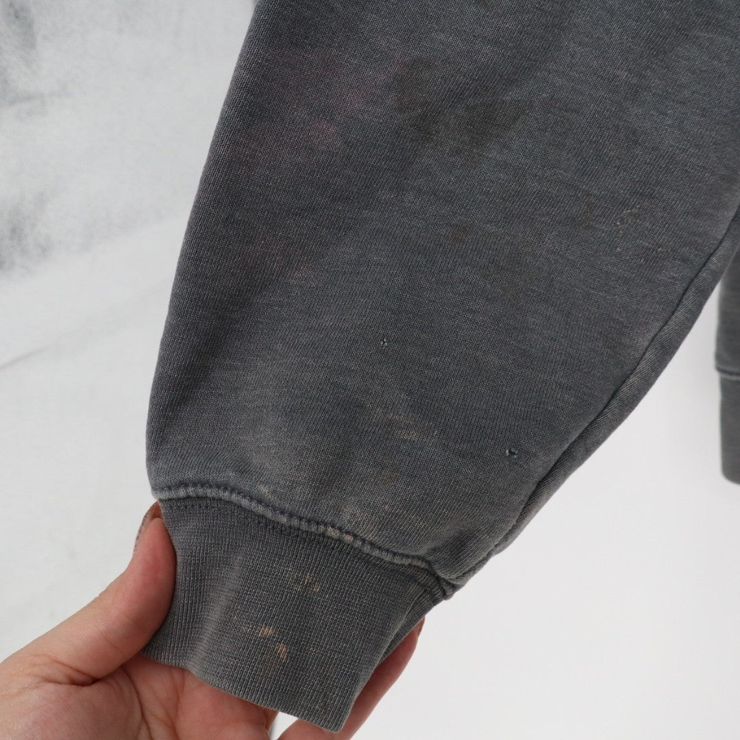 Carhartt Hoodie Mens Medium Charcoal Gray Cotton Fleece Lined Kangaroo Pocket
