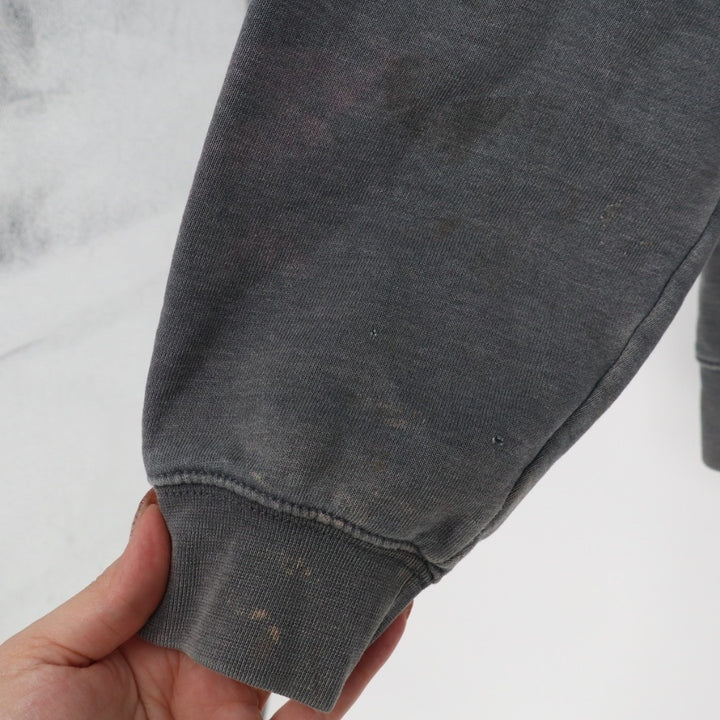 Carhartt Hoodie Mens Medium Charcoal Gray Cotton Fleece Lined Kangaroo Pocket