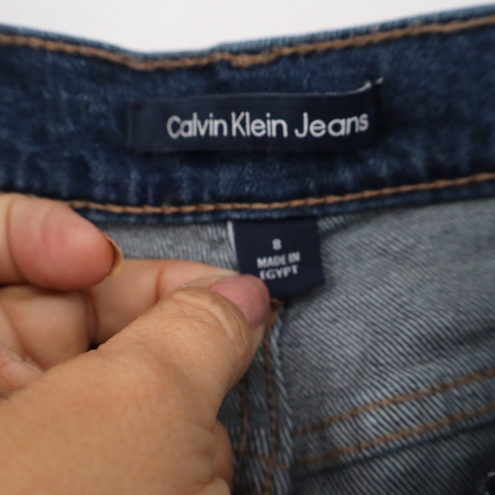 Calvin Klein Jeans Womens Size 8 Dark Wash Straight Leg Denim Blue Pants
