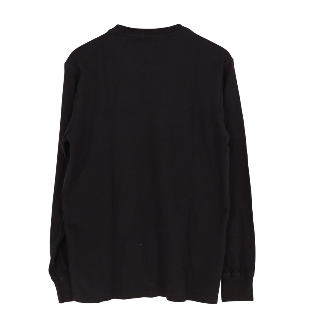 American Giant Pocket Tee Shirt Mens Small Black Cotton Ribbed Cuffs Crew Neck