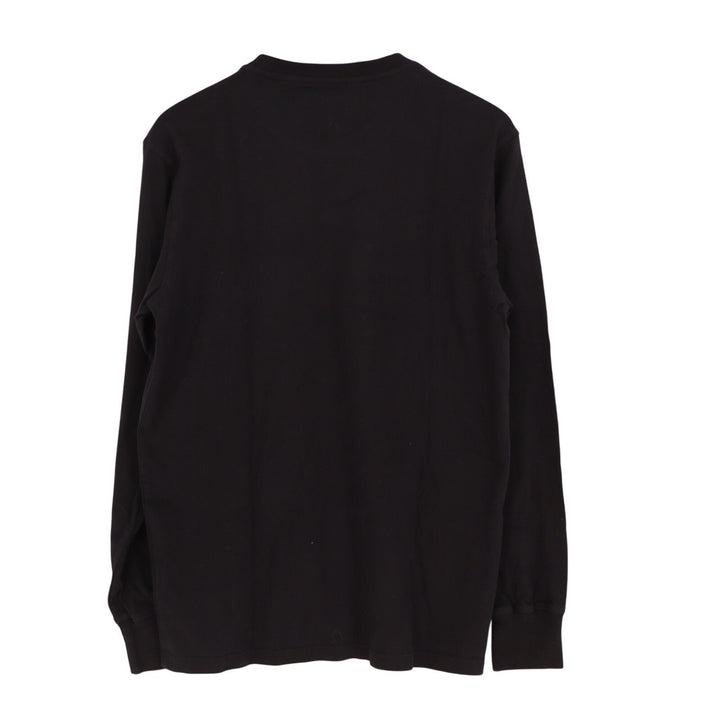 American Giant Pocket Tee Shirt Mens Small Black Cotton Ribbed Cuffs Crew Neck