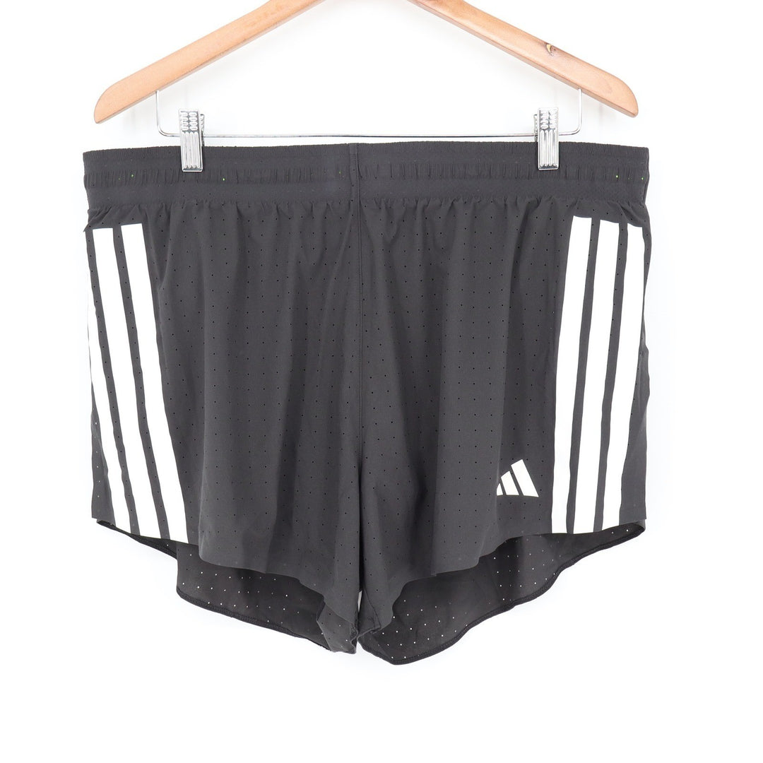 Adidas Adizero Split W Running Shorts Black White Womens XL 3 Inch Inseam