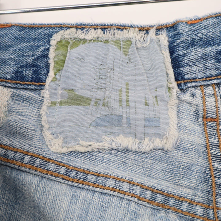 Abercrombie & Fitch Shorts Mens 36 Distressed Denim Light Blue Jorts Good