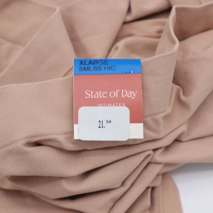 State of Day Intimates Tan Seamless High Waisted Shorts XL SMLSS HIG 100201121