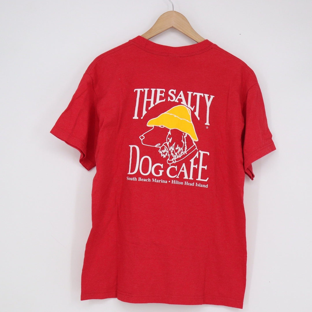Hanes Beefy-T The Salty Dog Cafe Hilton Head Island Red Graphic T-Shirt Mens M
