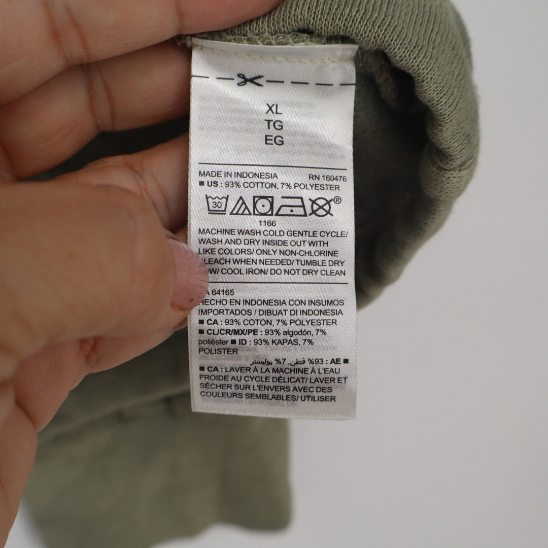 Old Navy Womens XL Olive Green Henley Mock Neck Drawstring Sweatshirt