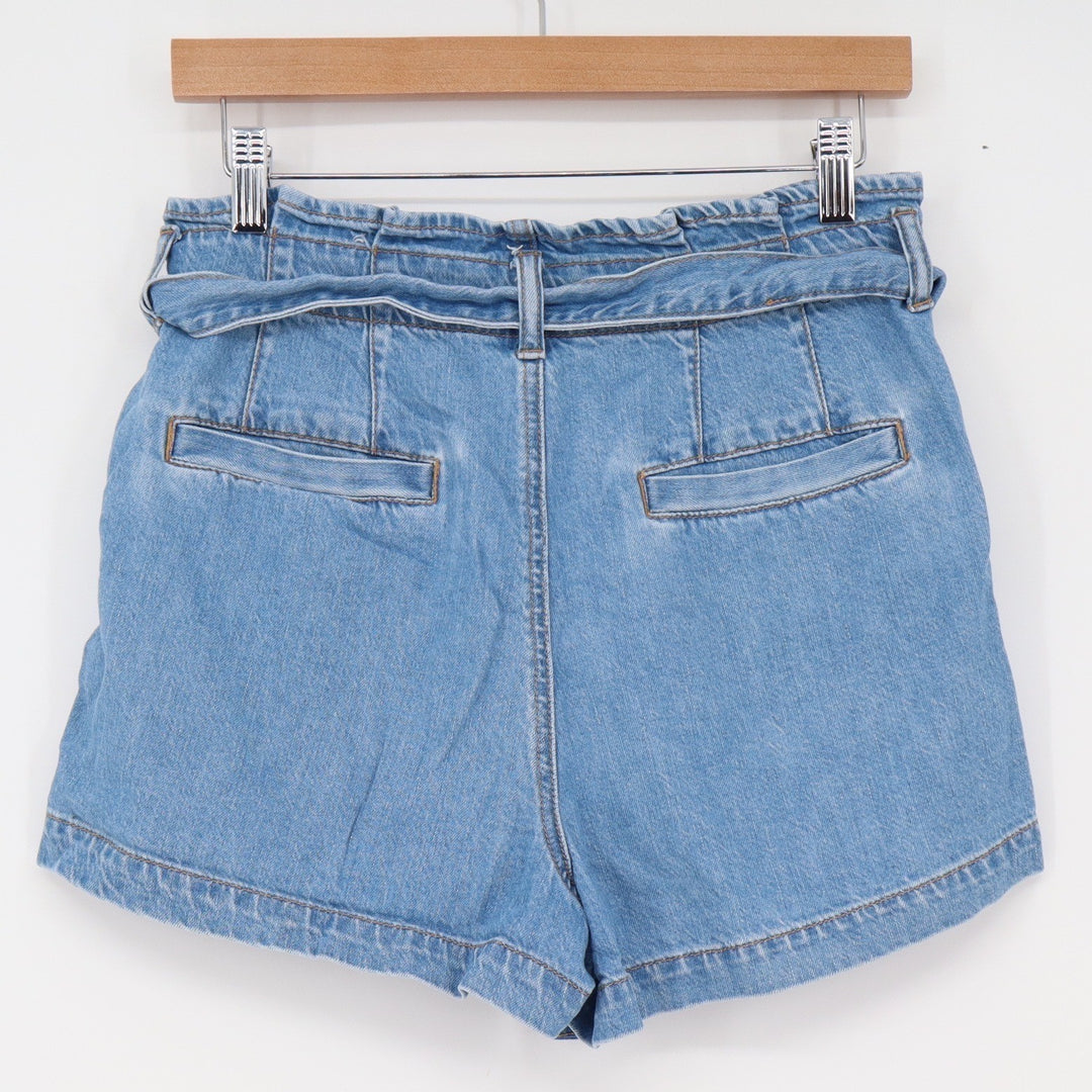 American Eagle Shorts Womens 6 Mom Short Blue Paperbag Waist Belted Excellent
