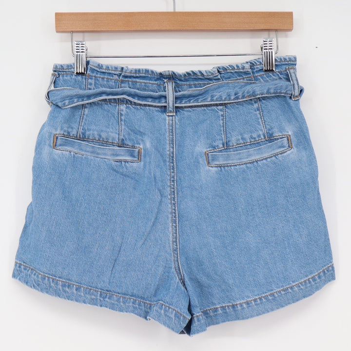 American Eagle Shorts Womens 6 Mom Short Blue Paperbag Waist Belted Excellent