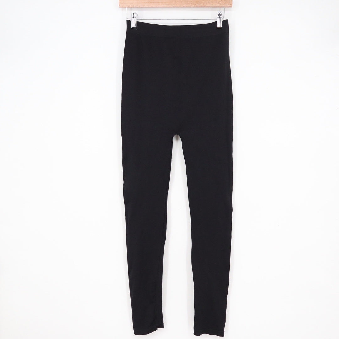 Feathers Maternity Black Full Length High Stretch Leggings OS One Size