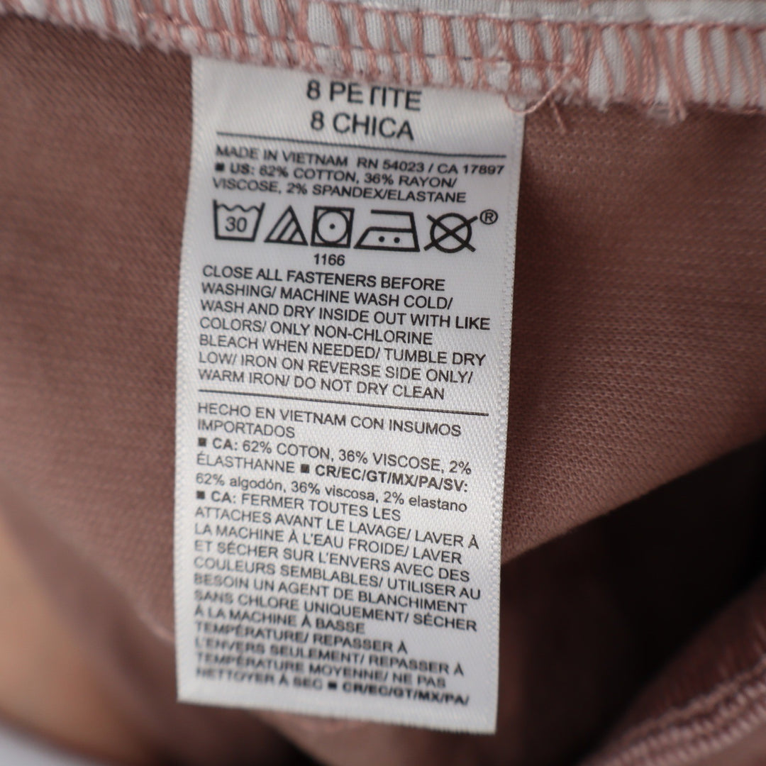 Old Navy OG Straight High-Rise Corduroy Pants Dusty Rose Mauve 8 Petite