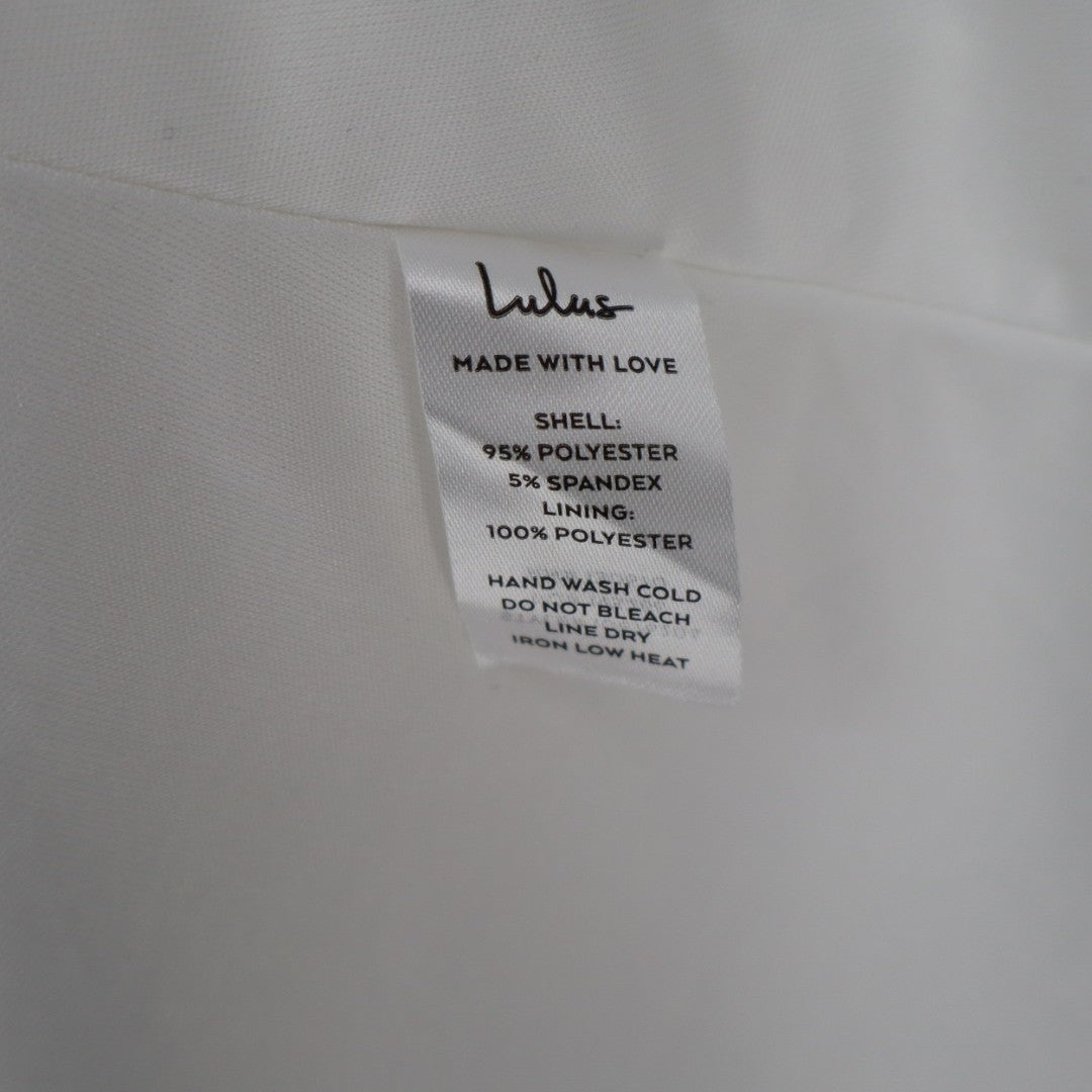 Lulus Love In Your Eyes Maxi Dress Womens 2XS Ivory Stretch Back Knotted Mermaid
