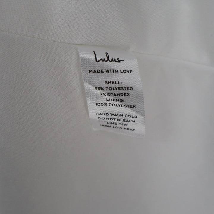Lulus Love In Your Eyes Maxi Dress Womens 2XS Ivory Stretch Back Knotted Mermaid