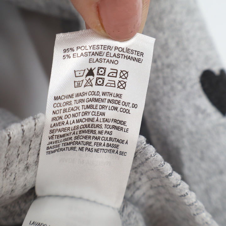 Lucky Brand Gray Heart Print Pullover Sweatshirt Womens Small Crew Neck