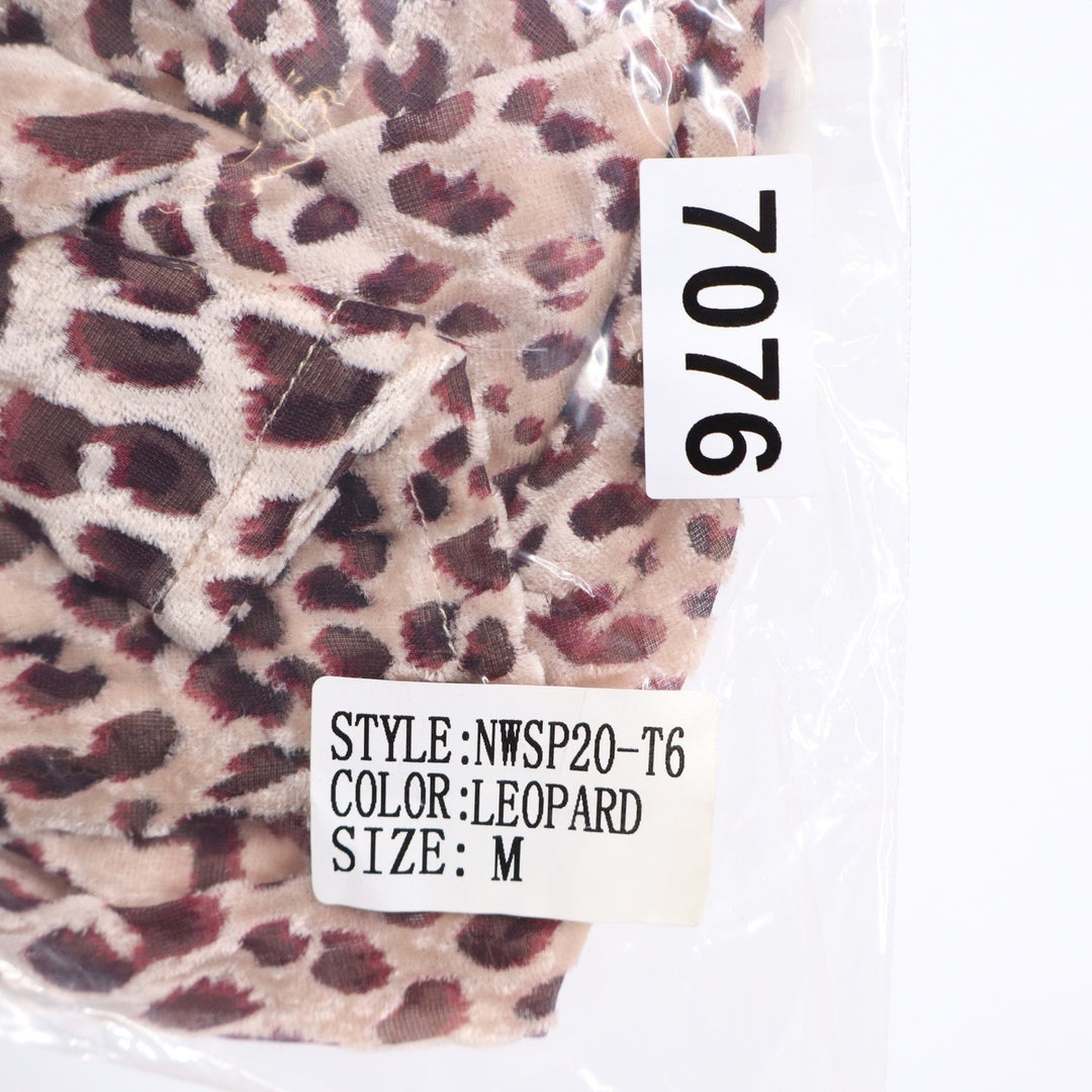 Naked Wardrobe The Statement Leopard Print Crop Top Brown Medium