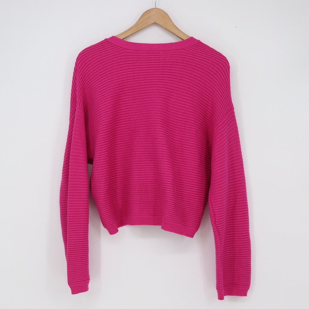 Sofia Jeans Sweater Dress Set Womens XXL 2-Piece Cardigan Pink Ribbed Excellent