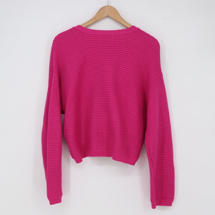 Sofia Jeans Sweater Dress Set Womens XXL 2-Piece Cardigan Pink Ribbed Excellent