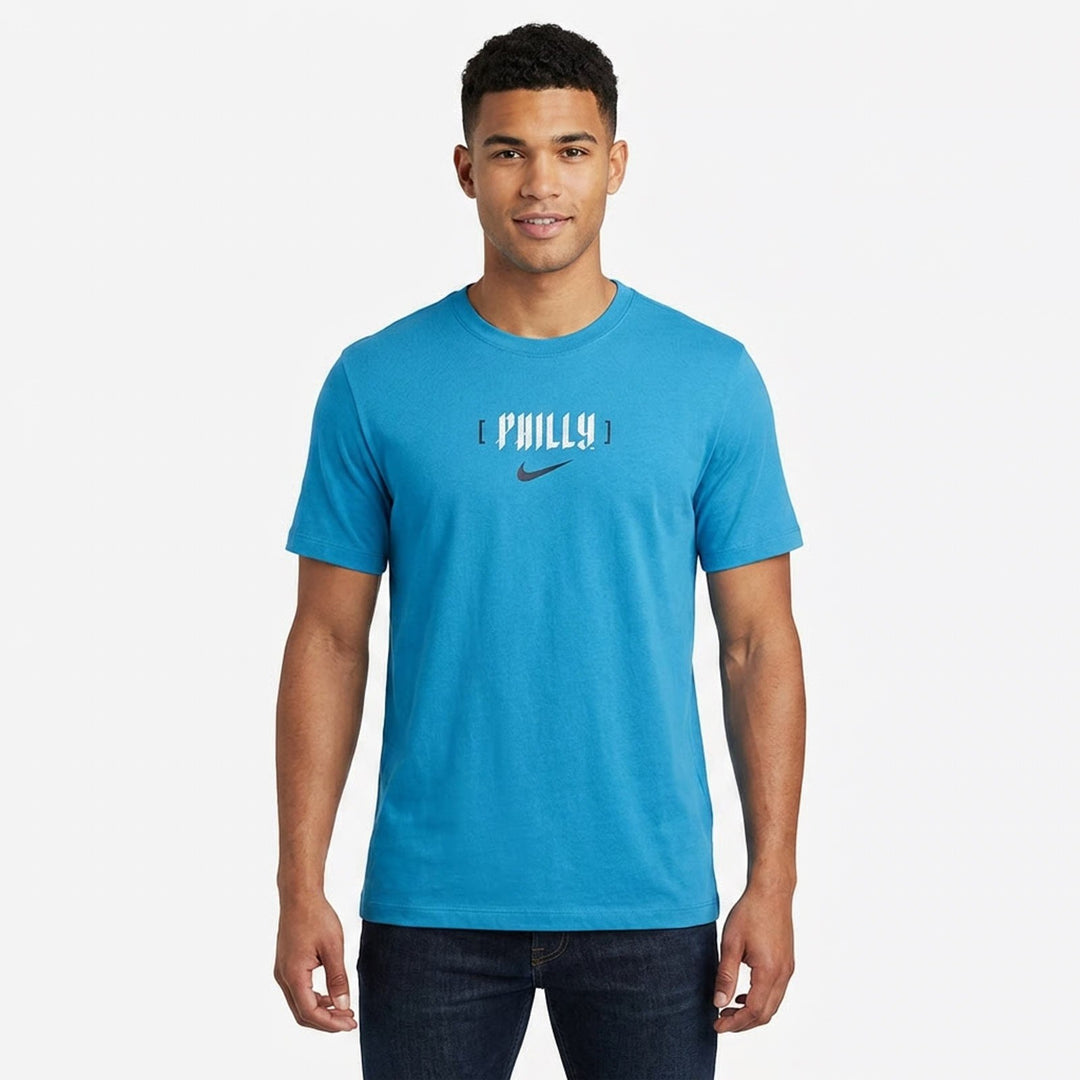 Nike Philadelphia Philly City Connect Mens Blue Graphic T-Shirt M