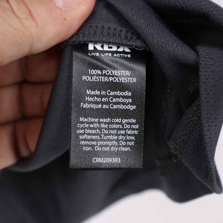 RBX Performance Mens Medium Charcoal Gray Short Sleeve Activewear Shirt
