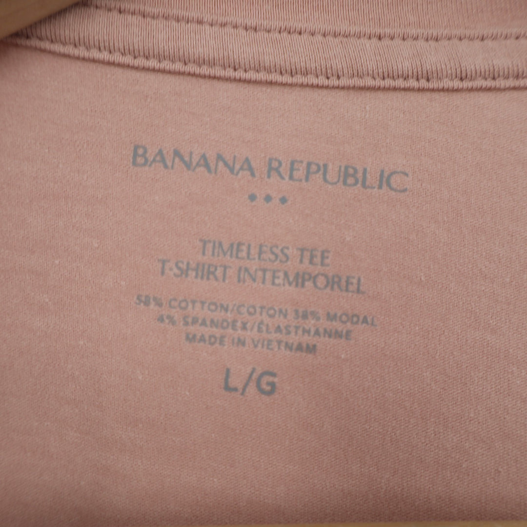 Banana Republic Timeless T-Shirt Intemporel Women Large Brown Crew Neck Pullover