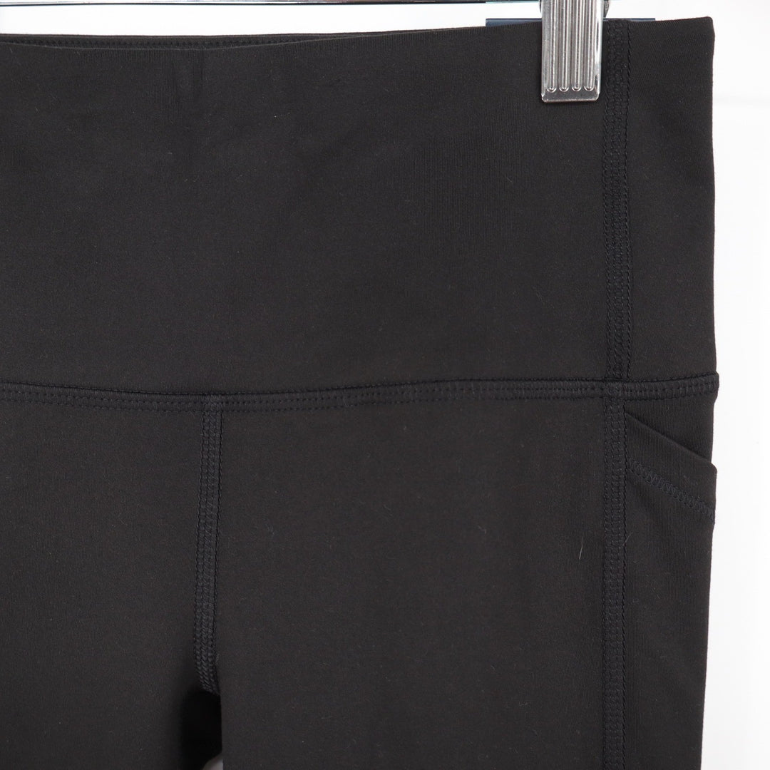 DSG Womens Momentum Crop Leggings Pure Black High Rise Pockets XXS