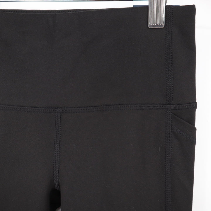 DSG Womens Momentum Crop Leggings Pure Black High Rise Pockets XXS