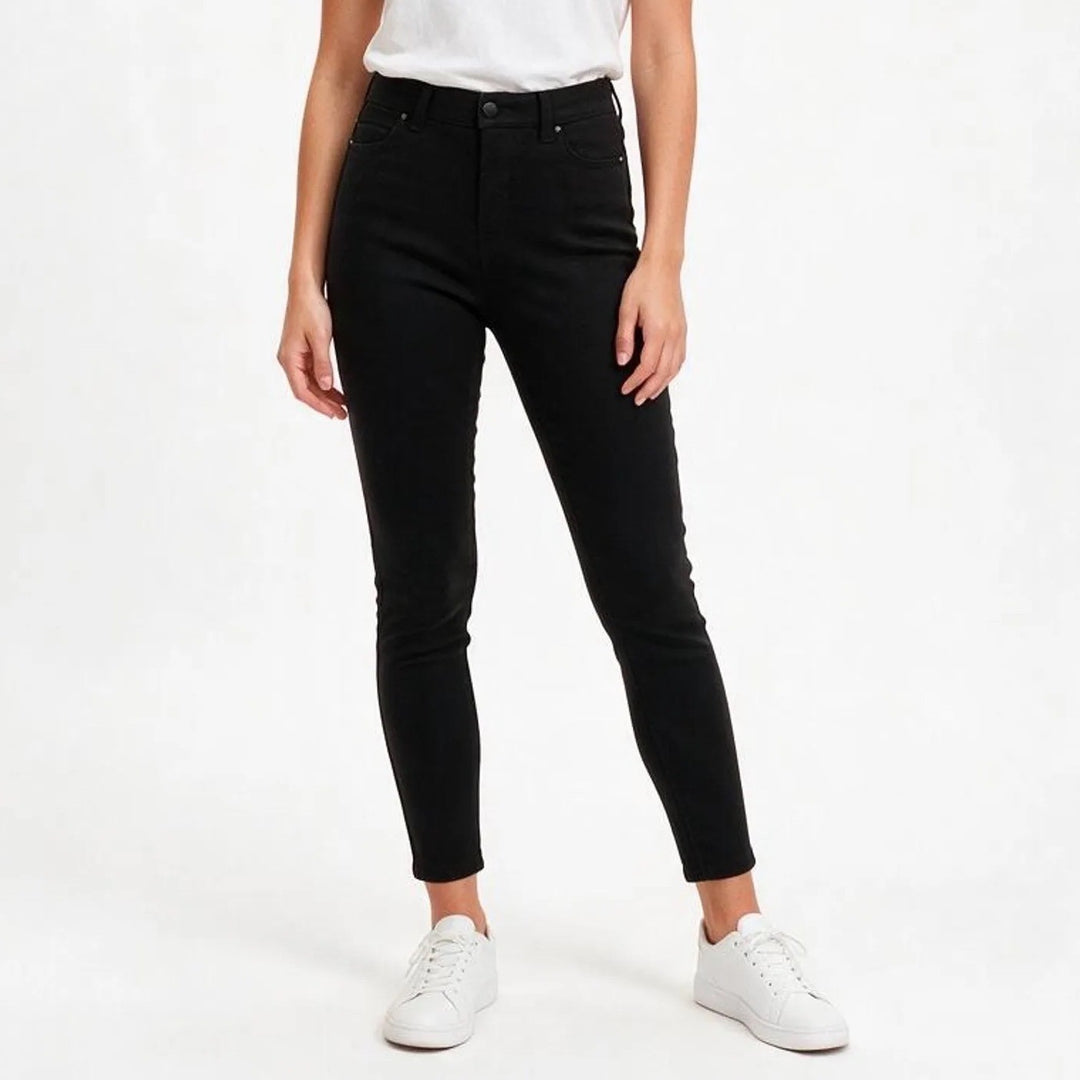 Liverpool Pants Womens 4 Black Skinny Mid-Rise Stretch Excellent