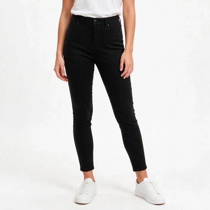 Liverpool Pants Womens 4 Black Skinny Mid-Rise Stretch Excellent