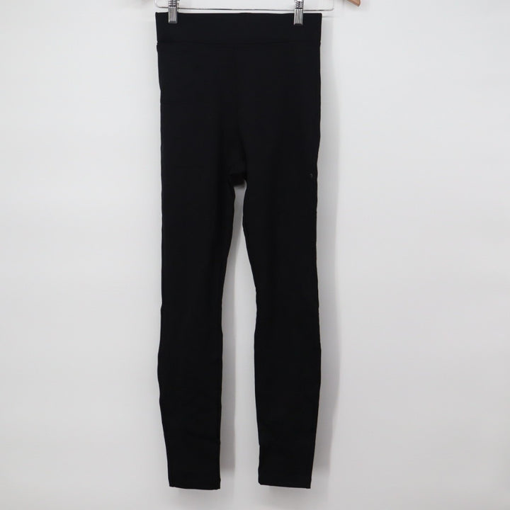 American Giant Ponte Slim Pants Womens 0 Super Black Stretch Casual Skinny Leg