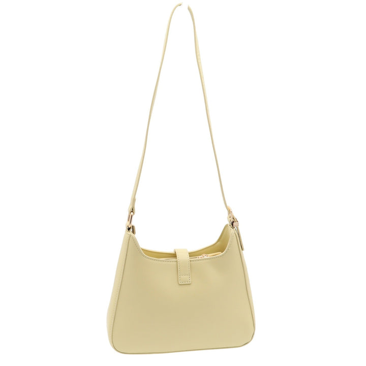 Unbranded Shoulder Bag Womens OS Hobo Piston Lock Pastel Yellow Minimalist EX