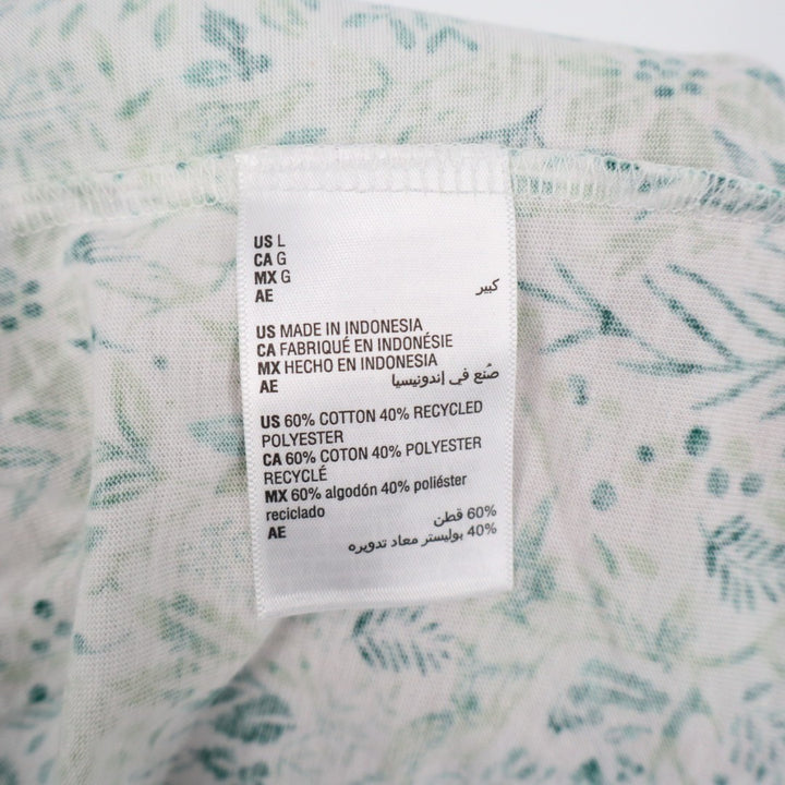 Charter Club Intimates Pajama Pants Womens L Green Floral Elastic Waist Straight