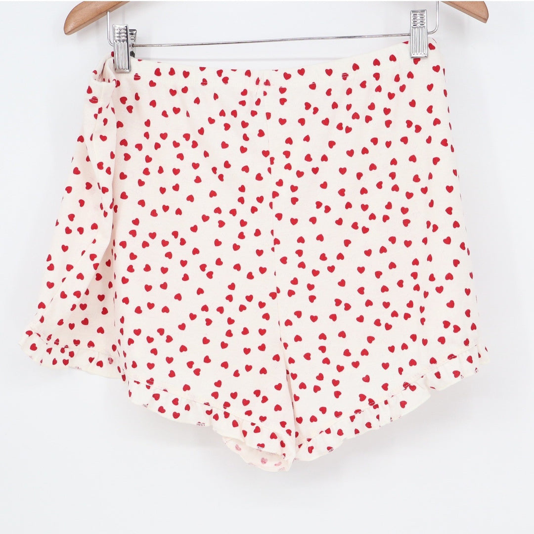 Wild Fable XXL White Red Heart Print Pointelle Cami Tank and Shorts Pajama Set