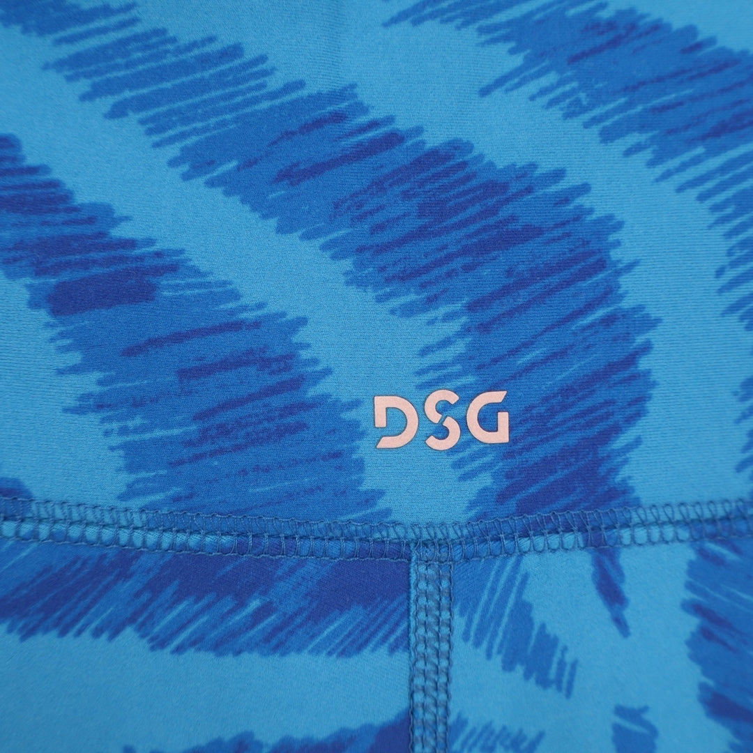 DSG DICK'S Sporting Goods Athletic Shorts Women XL Blue Tie Dye Stretch Mid Rise