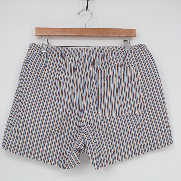 Old Navy Mens Blue Brown Striped Cotton Comfort Waistband Shorts Size M